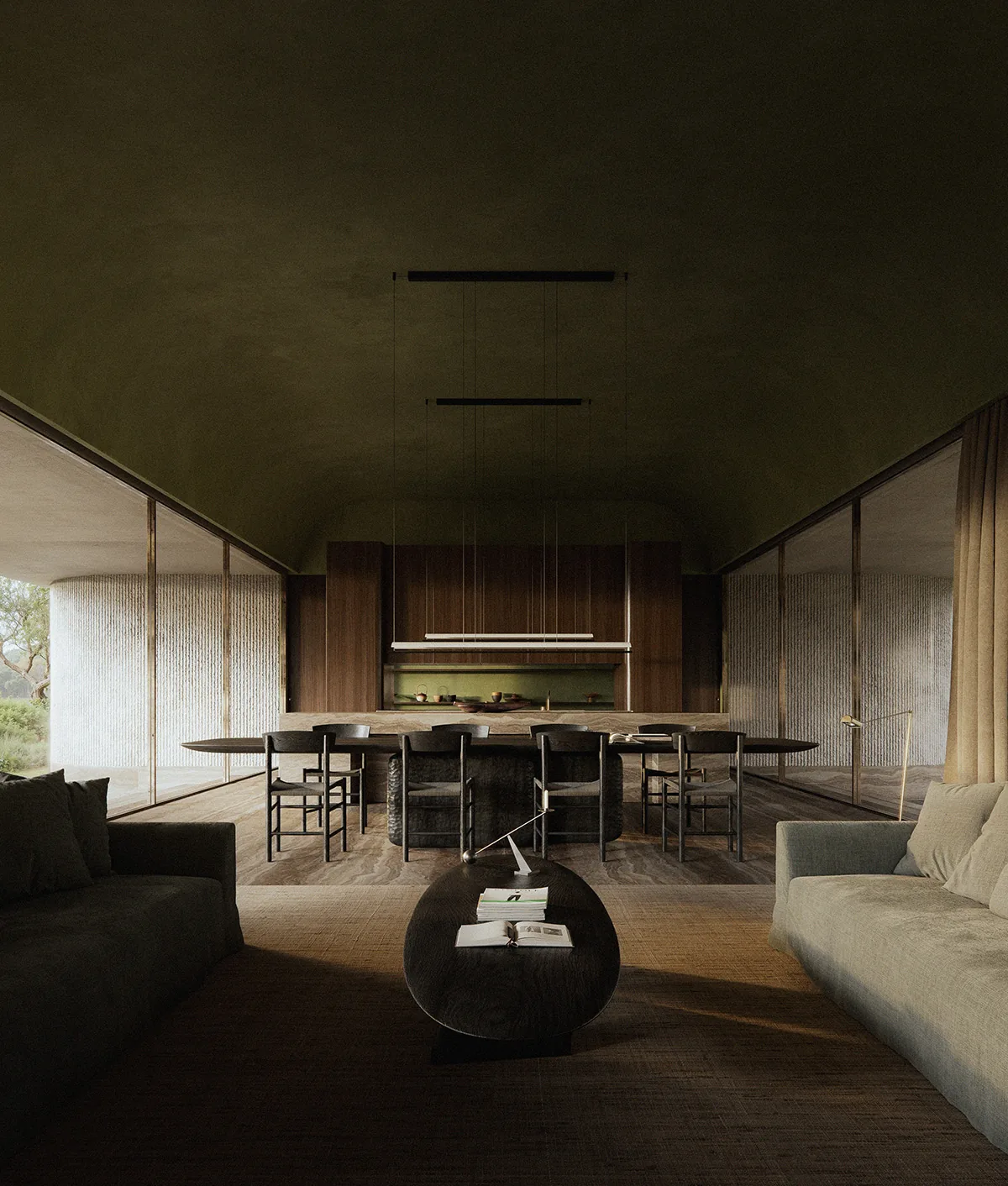 Spain House AI night exterior — generative multishot